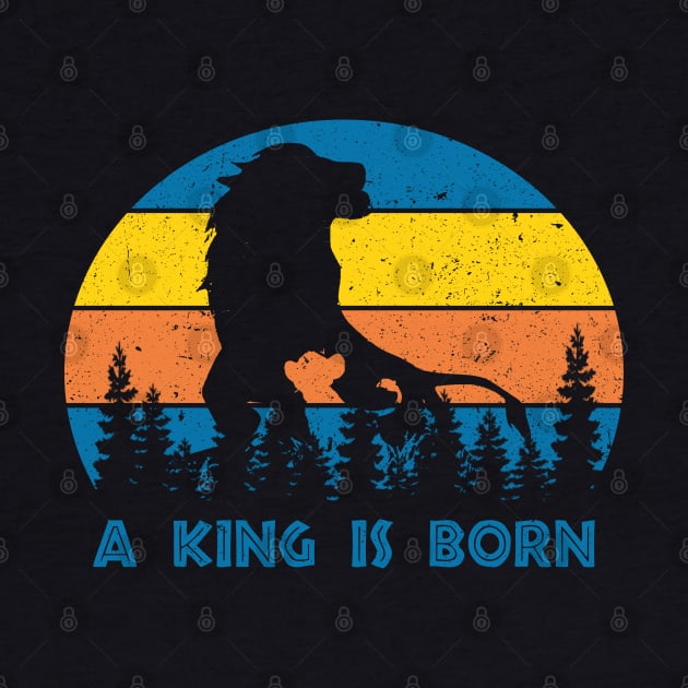 A King Is Born Retro Lion by Symmetry Stunning Portrait